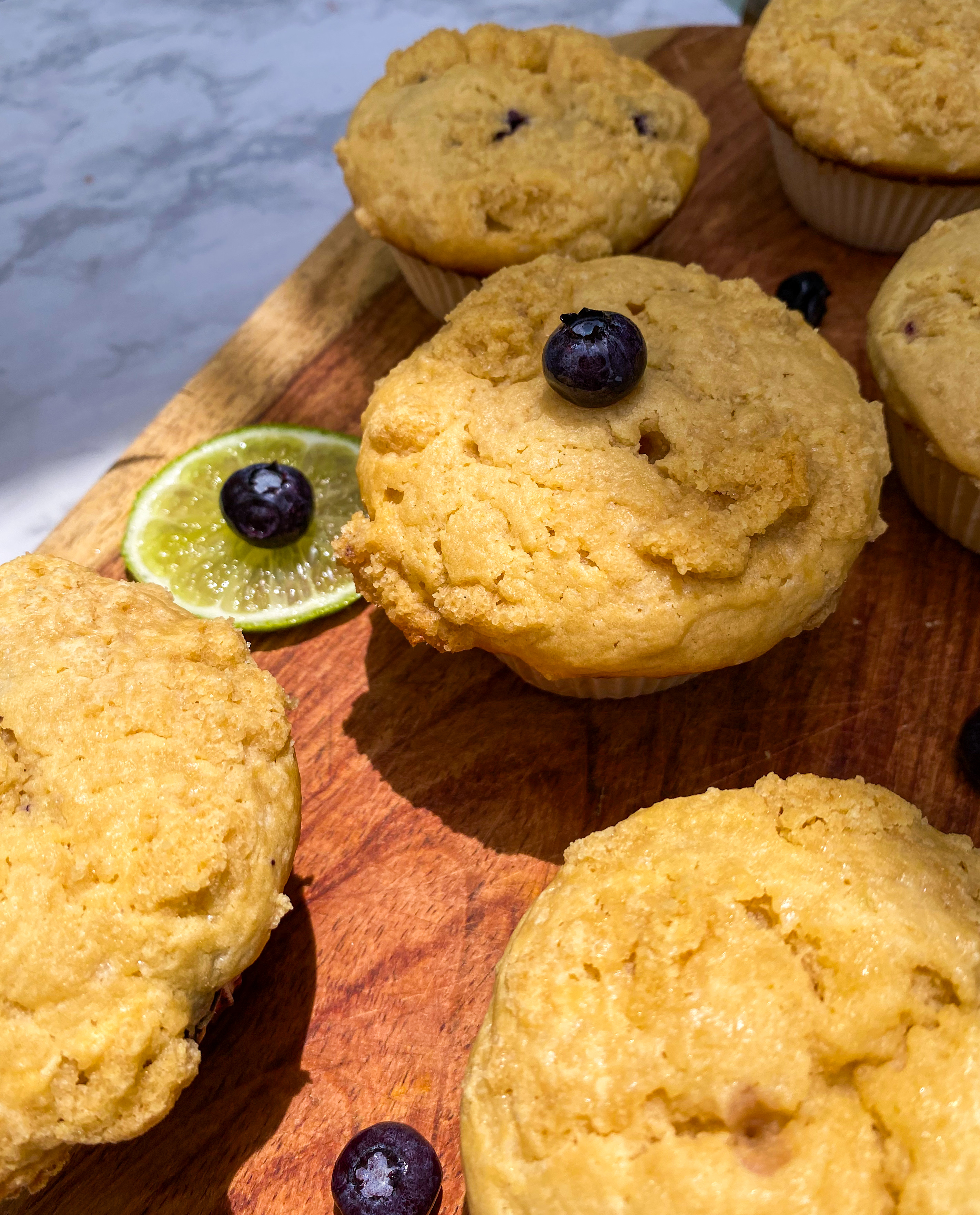 Muffins de arándano y yogurt 