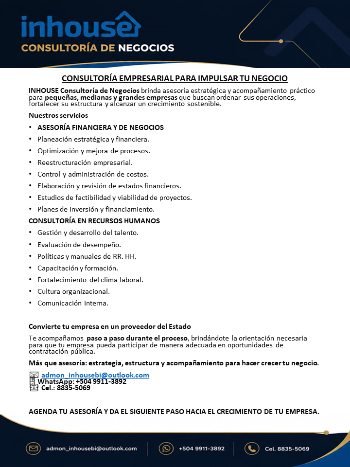 Consultrías Financieras-RRHH y de Negocios
